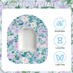 25pcs Adhesive Patches for Omnipod 5, Floral Style Sensor Patches Waterproof & Breathable CGM Overpatch Sensor Cover Compatible