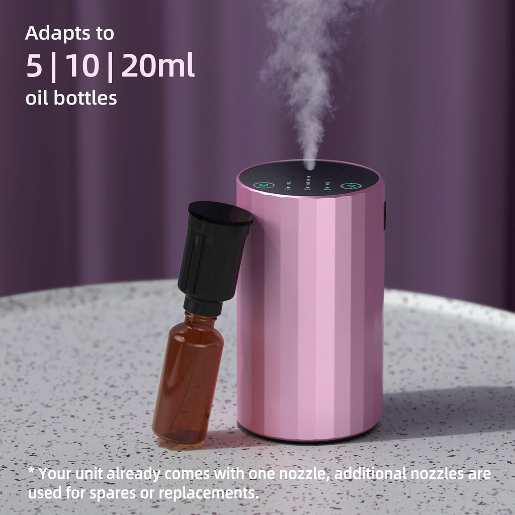 Essential Oil Diffuser Waterless Scent Aromatherapy Diffusers for Home Large Room, Bedroom, Car, Office,Desk, Battery Operated,