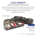 Deke Home - Monthly Pill Organizer 3 Times a Day, 30 Day Pill Box with AM PM Compartments, Large Monthly Medicine Organizer for