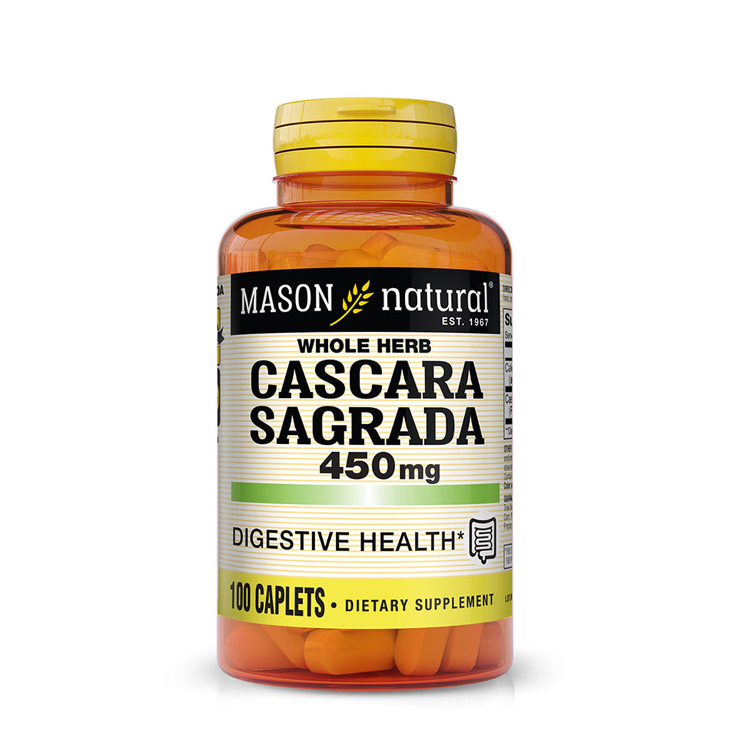MASON NATURAL Cascara Sagrada 450 mg, Herbal Digestive Support, 100 Caplets