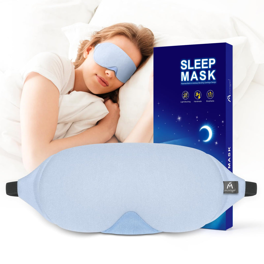 Mavogel Cotton Sleep Mask - Breathable Light Blocking Sleep Eye Mask, Soft Comfortable Night Sleeping Mask for Men Women, Eye Co