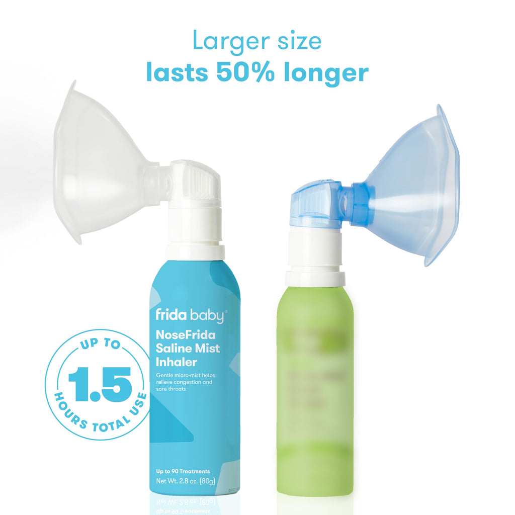 Frida Baby NoseFrida Saline Mist Nasal Inhaler & Mask, Nasal Decongestant Spray for Congestion Relief & Allergy Relief for Babie