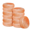 TANEMUDO 12 Pcs Flat Oval Massage Stone 3.5 x 1 x 2.6 Inch Crystal Hand Carved Stone Pink Himalayan Salt Massage Therapy Heated 