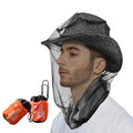 2 Pack Mosquito Head Net Mesh for Insect, Face Neck Fly Netting Hood from Bugs Gnats Noseeums Screen Net for Hiking, Outdoors, F
