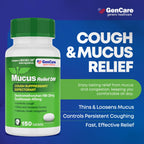 GenCare - Mucus Relief DM (150 Count Value Bottle) Dextromethorphan HBr 20mg Guaifenesin 400mg | Generic Mucus Relief DM | Immed