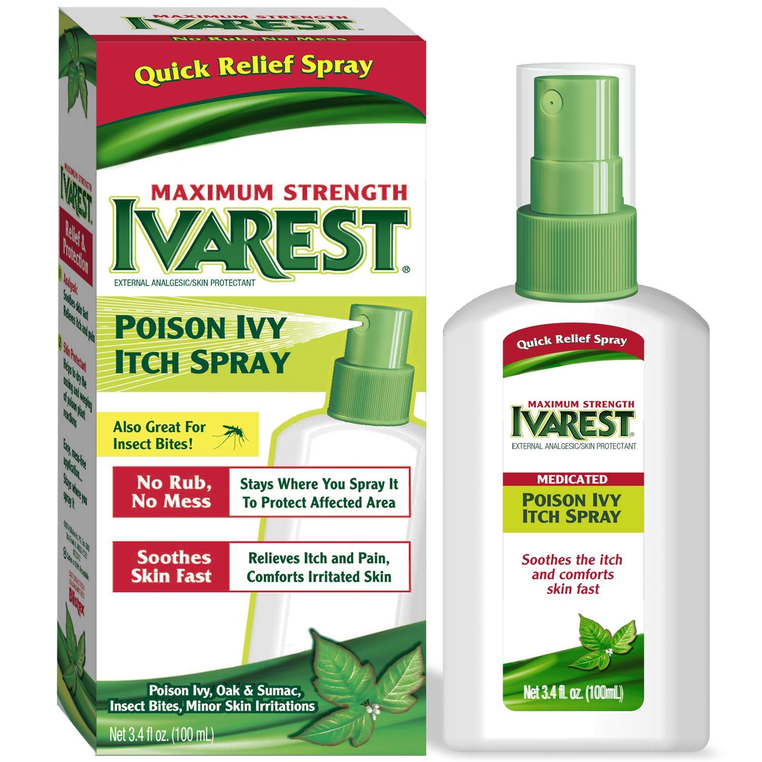 Ivarest Poison Ivy Itch Spray, Poison Ivy Spray, Poison Ivy Treatment, Poison Ivy Relief Product, Poison Oak Relief, Poison Suma