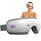 SKG Eye Massager with Heat & Music, Foldable Eye Mask for Migraine & Strain, 5 Massage Modes, Perfect Relaxation Birthday Gifts 