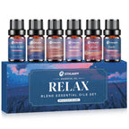 Relax Essential Oils, Essential Oil Set for Diffusers for Home, Humidifiers, Candle Making, Aromatherapy - Stress Relief, Calm D