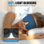 WellSync Sleep Eye Mask for Men Women,Zero Pressure 3D Blackout Eye Mask for Sleeping,Eye Covers with Adjustable Strap,Soft Brea