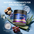 Nighttime Magnesium Cream, Topical Magnesium Cream for Sleep, Muscle Soreness & Cramps Relief - Apply to Legs, Arms or Chest - T