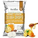 Herbion Naturals Cough Drops with Honey Lemon Flavor, Sugar-Free with Stevia, Dietary Supplement, Soothes Cough, for Adults and
