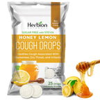 Herbion Naturals Cough Drops with Honey Lemon Flavor, Sugar-Free with Stevia, Dietary Supplement, Soothes Cough, for Adults and 