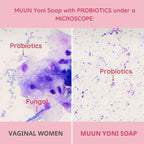 Muun Yoni Soap Bar - Pack 3 Ph Balance Probiotics & Natural Ingredients - Gentle Cleansing Formula Eliminates Odor Vaginal Healt