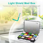 Fullicon Extra Large Pill Organizer with Moisture Proof Design, Travel Jumbo Pill Box with 20 Compartment, Supplement Organizer