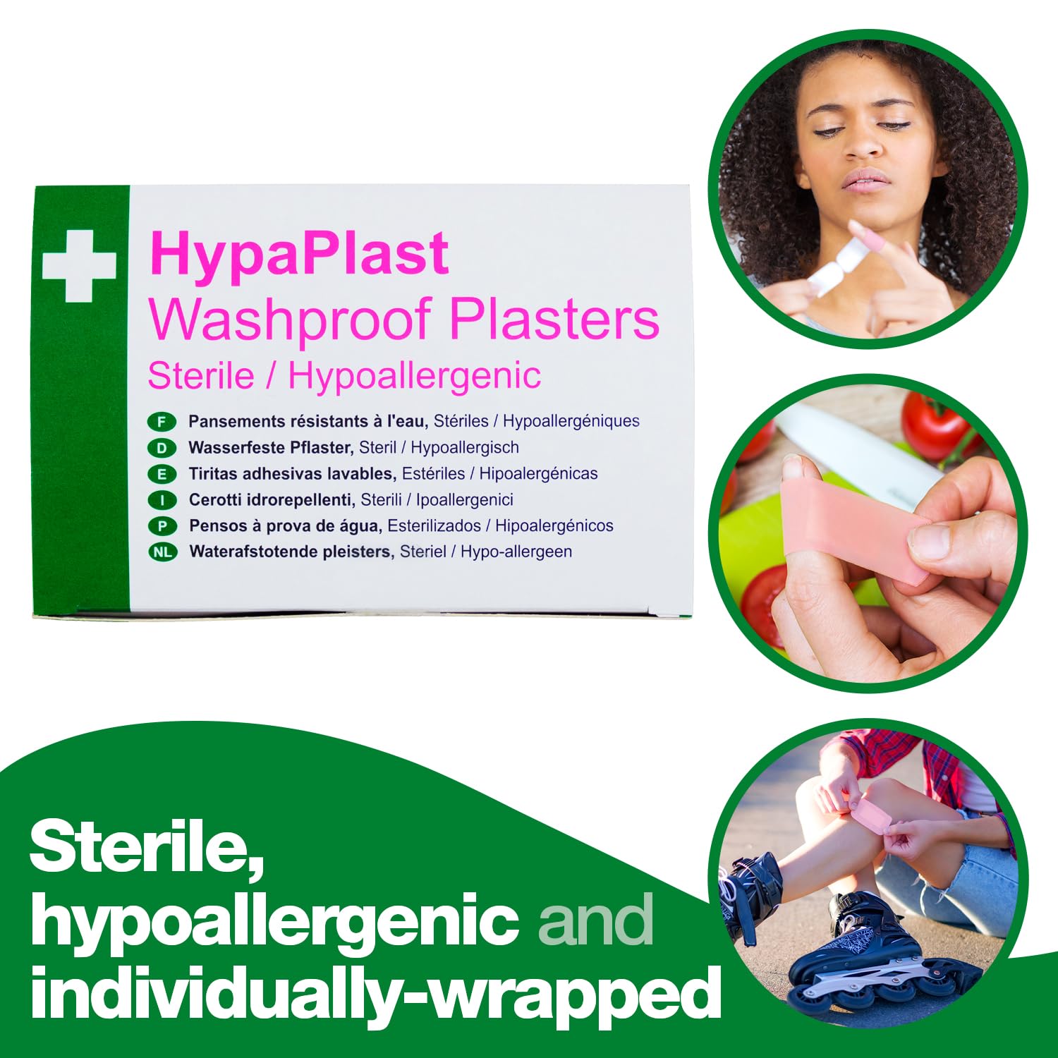 HypaPlast Washproof Spot Plasters - 2.5cm Diameter (Pack of 100)