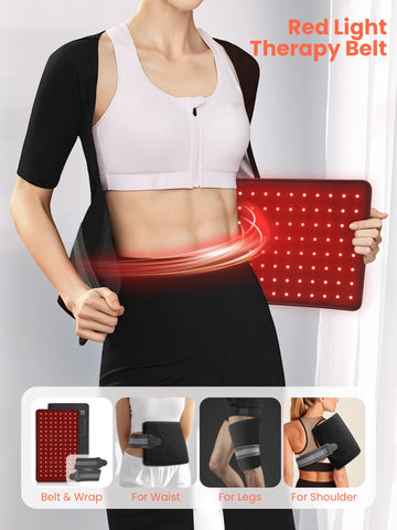 Red Light Therapy for Body and Face, 2 in 1 Removable Red Light Panel Red Infrared Light Therapy Lamp with Stand 660nm & 850nm R