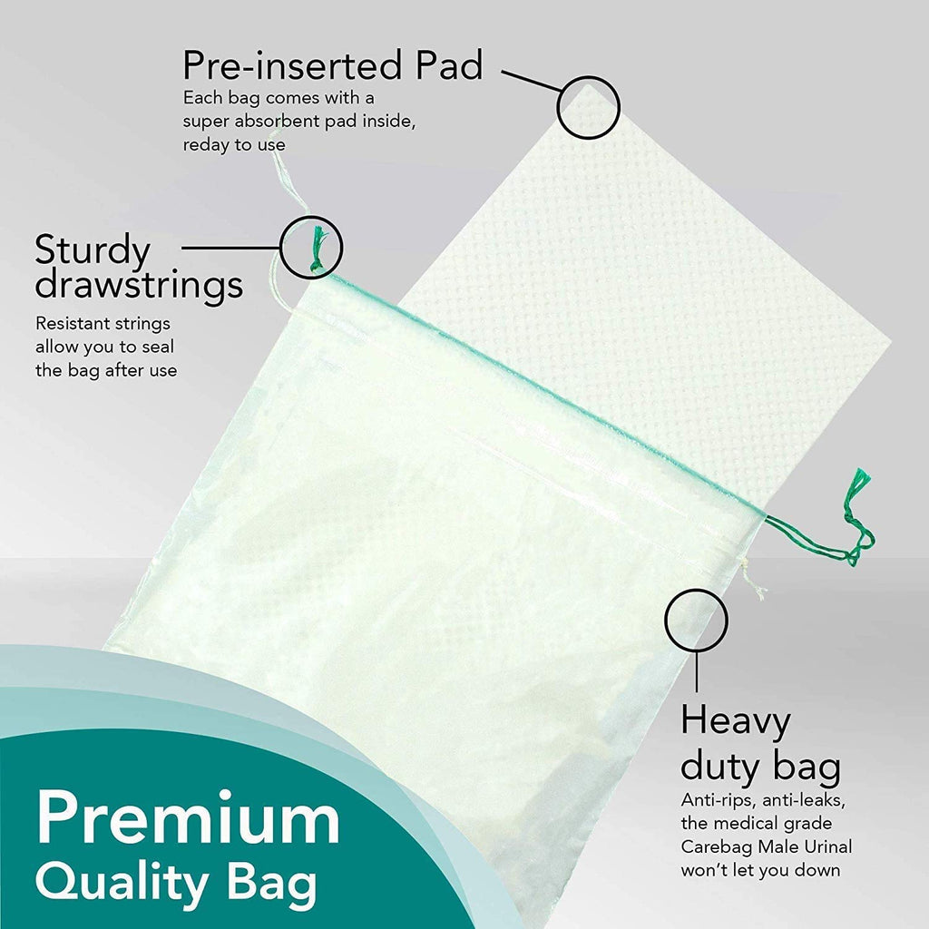 The Original CareBag Vomit Bag with Super Absorbent Pad, Box of 20 Bags - Absorbent Emesis Bag for Emergency - Medical Grade, Di