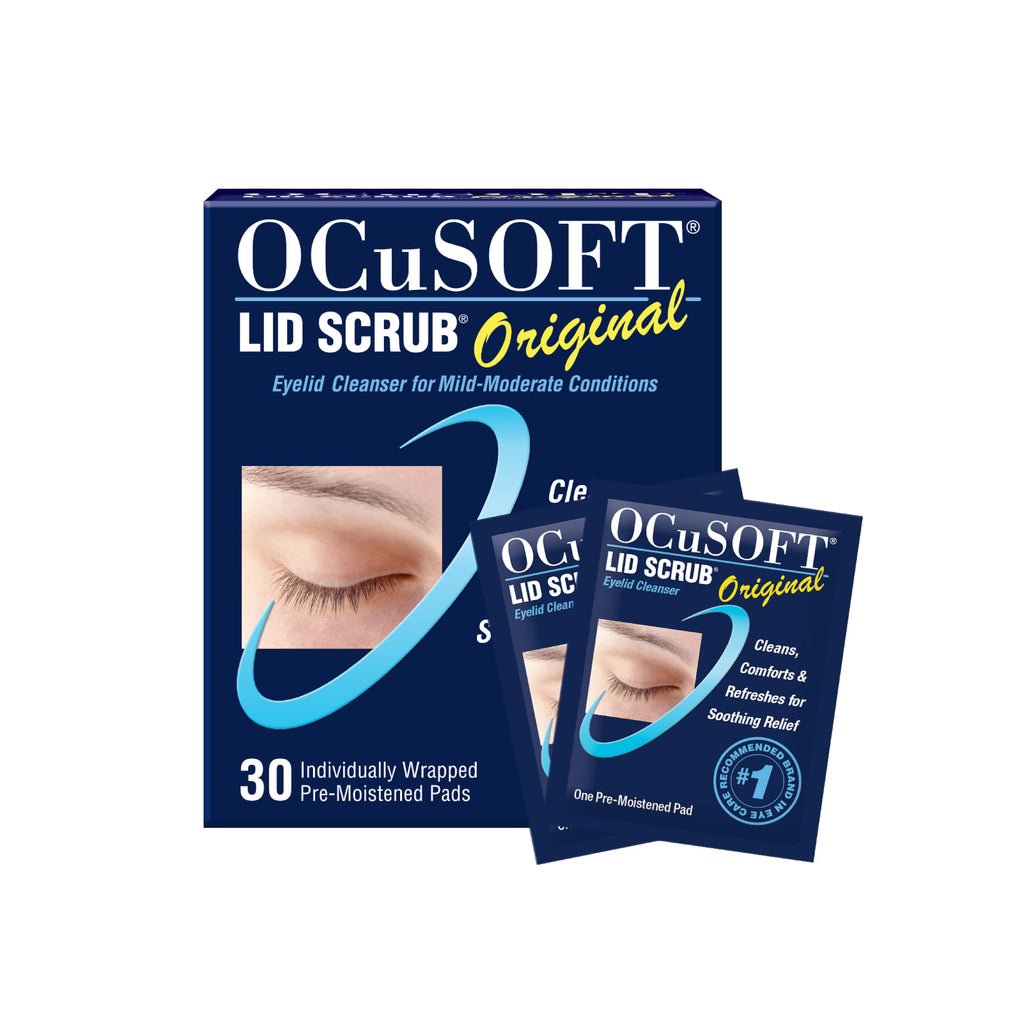 OCuSOFT Lid Scrub Original Eyelid Cleanser - Pre-Moistened Eyelid Wipes for Mild to Moderate Conditions - Eyelid Cleanser to Cle