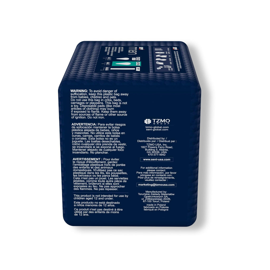 Seni Man Active Male Incontinent Pad Cup Shape 8-9/10 X 10-3/5 Inch S-A015-US1, 15 Ct