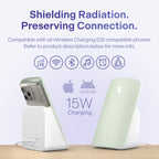 Elvy Fast Qi Wireless Charger for Cell Phones - Designed with EMF Management Technology for Enhanced Charging, Advanced Environm