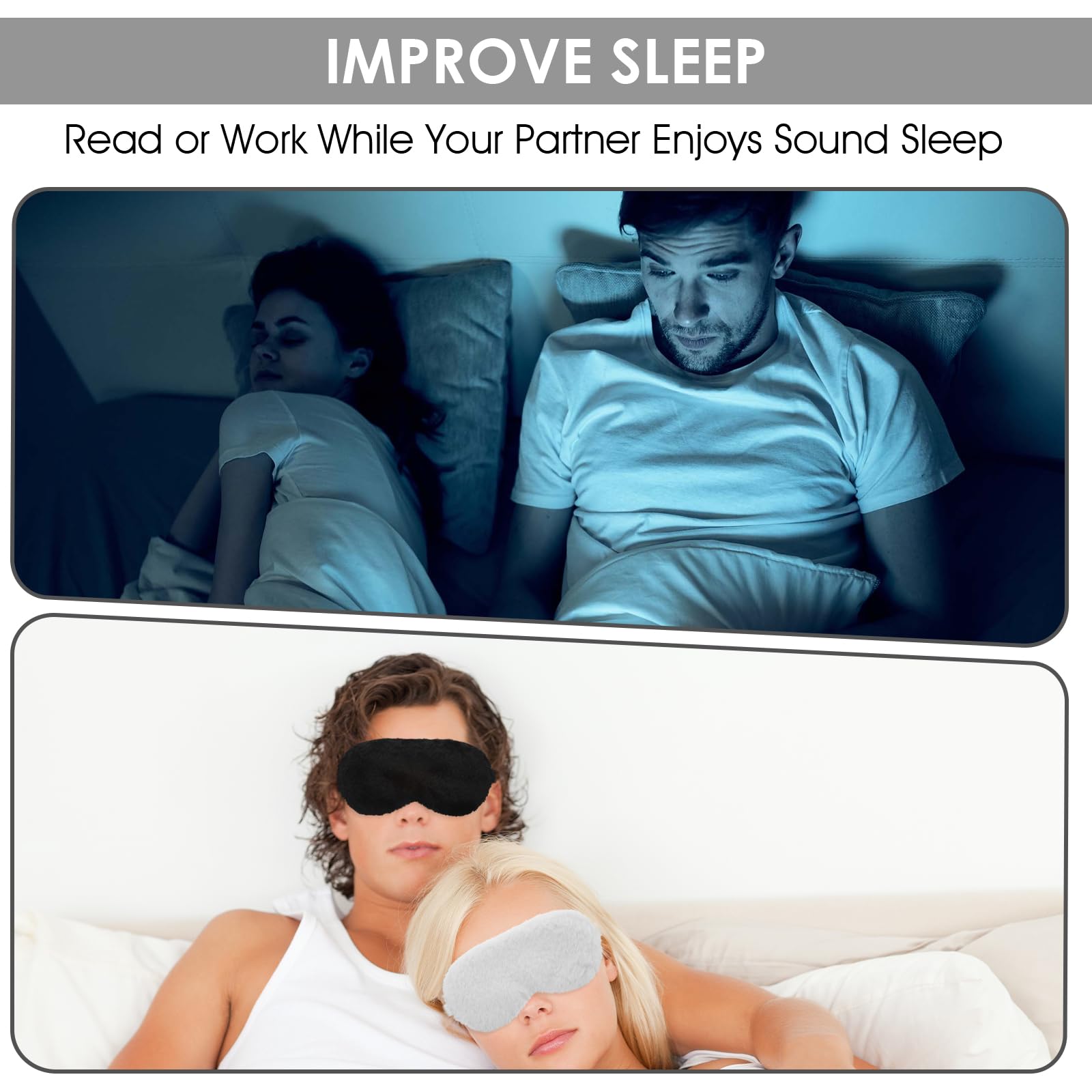 Qianyu 3 Pcs Plush Sleeping Eye Masks Soft Fuffy Sleeping Eye Cover Comfortable Sleep Women Faux Fur Eye Shade Bulk Nap Sleeping