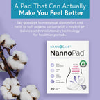 NannoPad Regular Pads for Women - Nannocare Certified Organic Cotton Pads - Pads with Wings - Feminine Hygiene Products - 20 San