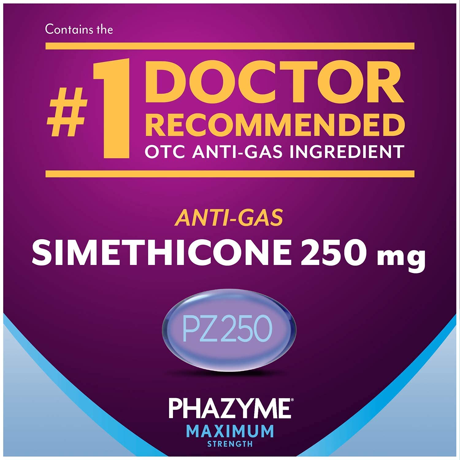 Phazyme Maximum Strength Gas & Bloating Relief, Works in Minutes, 36 Fast Gels (Pack of 1)
