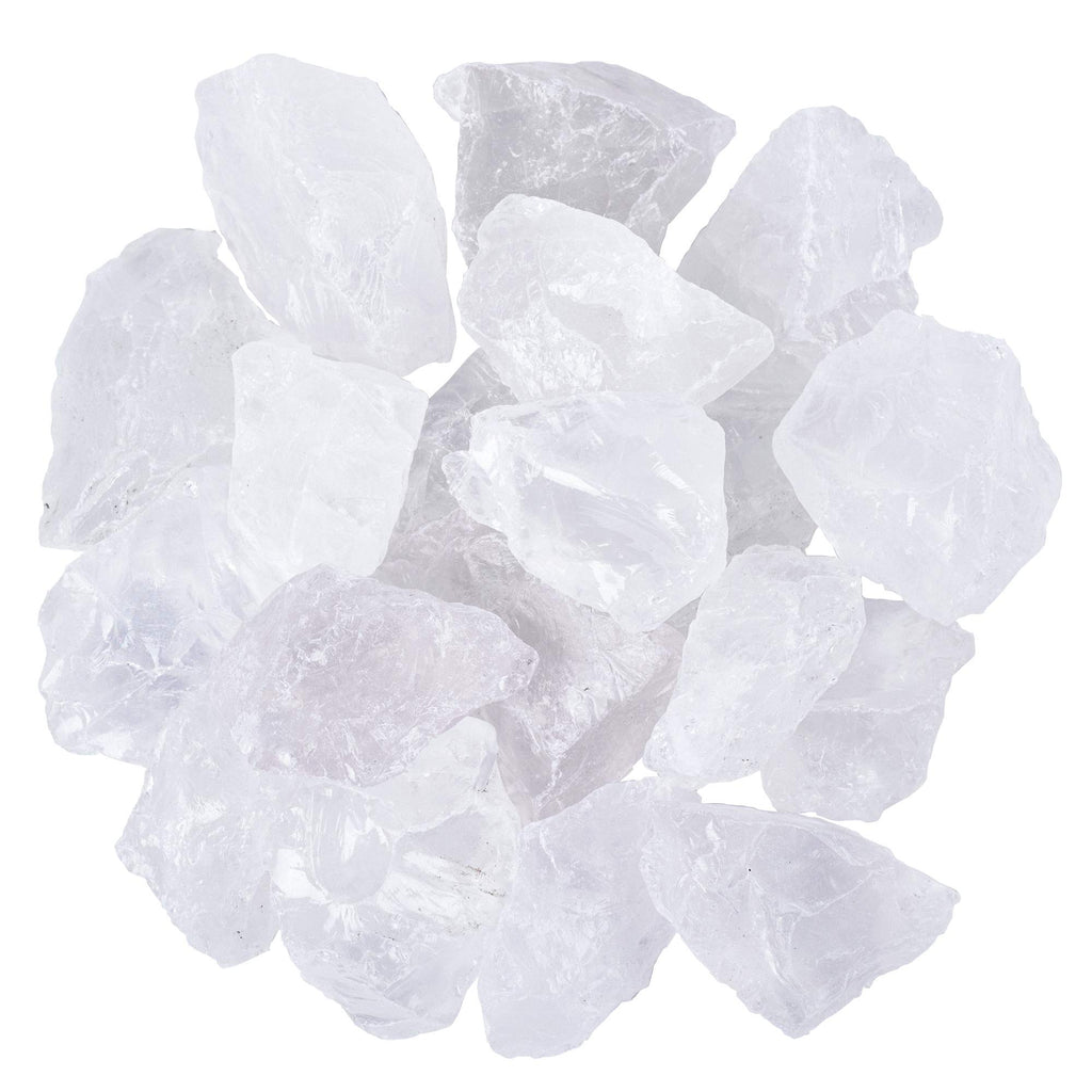 UU UNIHOM 1 lb Bulk Rough Clear Quartz Crystal for Tumbling, Cabbing, Polishing, Decoration, Wrapping,Large 1 Natural Raw Stones