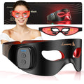 Lanieney Cordless Red Light for Eyes, UnderEye Mask, Eye Massager, Black