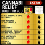 ??nn?b? R?l??f Hemp Cream Maximum Strength 10.14 FL. OZ - Relieve Muscles, Joints, and Back Target Area - 10-in-1 Potent Formula
