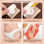 60pcs Castor Oil Pack Wrap for Belly Button, 2.36in Disposable Self-Adhesive Anti-Leak Castor Oil Patches Pads Highly Absorbent