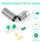 TISKY Portable Titanium Keychain Pill Holder(2pack), Pill Key Chain Container Waterproof,Pill Case Small Mini for Travel, Pill B