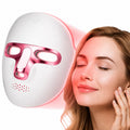 VexlthA Red Light Therapy for Face, 7 Colors LED Face Mask Rechargeable
