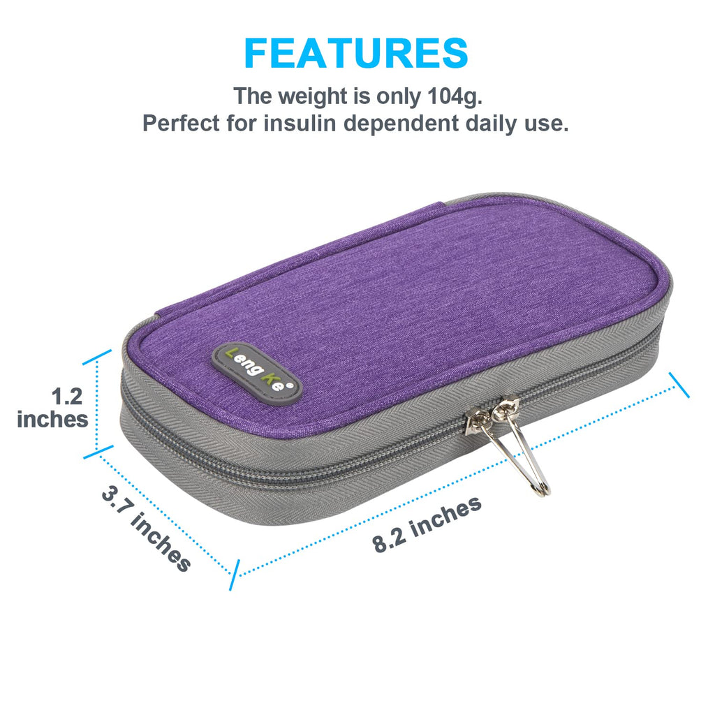 YOUSHARES Insulin Cooler Travel Case - Diabetes Care Insulated Organizer Portable Cooling Bag for Insulin Pen and Medication Dia