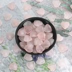 Nvzi Tumbled Polished Natural Rose Quartz Heart Stones, Crystals and Healing Stones Quartz Bulk for Wicca, Reiki, Healing Energy