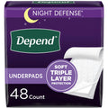Depend Underpads, Disposable Incontinence Bed Pads for Adults, Slip Resistant, 36 x 21 , 48 Count (4 Packs of 12)