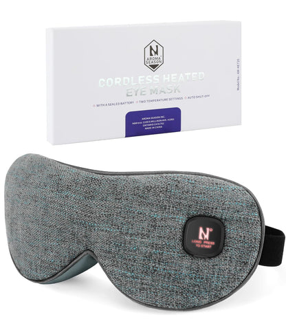 Aroma Season Heated Eye Mask Cordless, Warm Compress for Dry Eyes, Stye. Blepharitis, Chalazion, MGD, Machine Washable Perfect L
