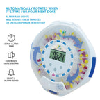 EziMedPil Automatic Pill Dispenser for Elderly & Alzheimers Care w/Audio & Visual Alerts, up to 6 Alarms/Day, Easy-Read LCD Disp