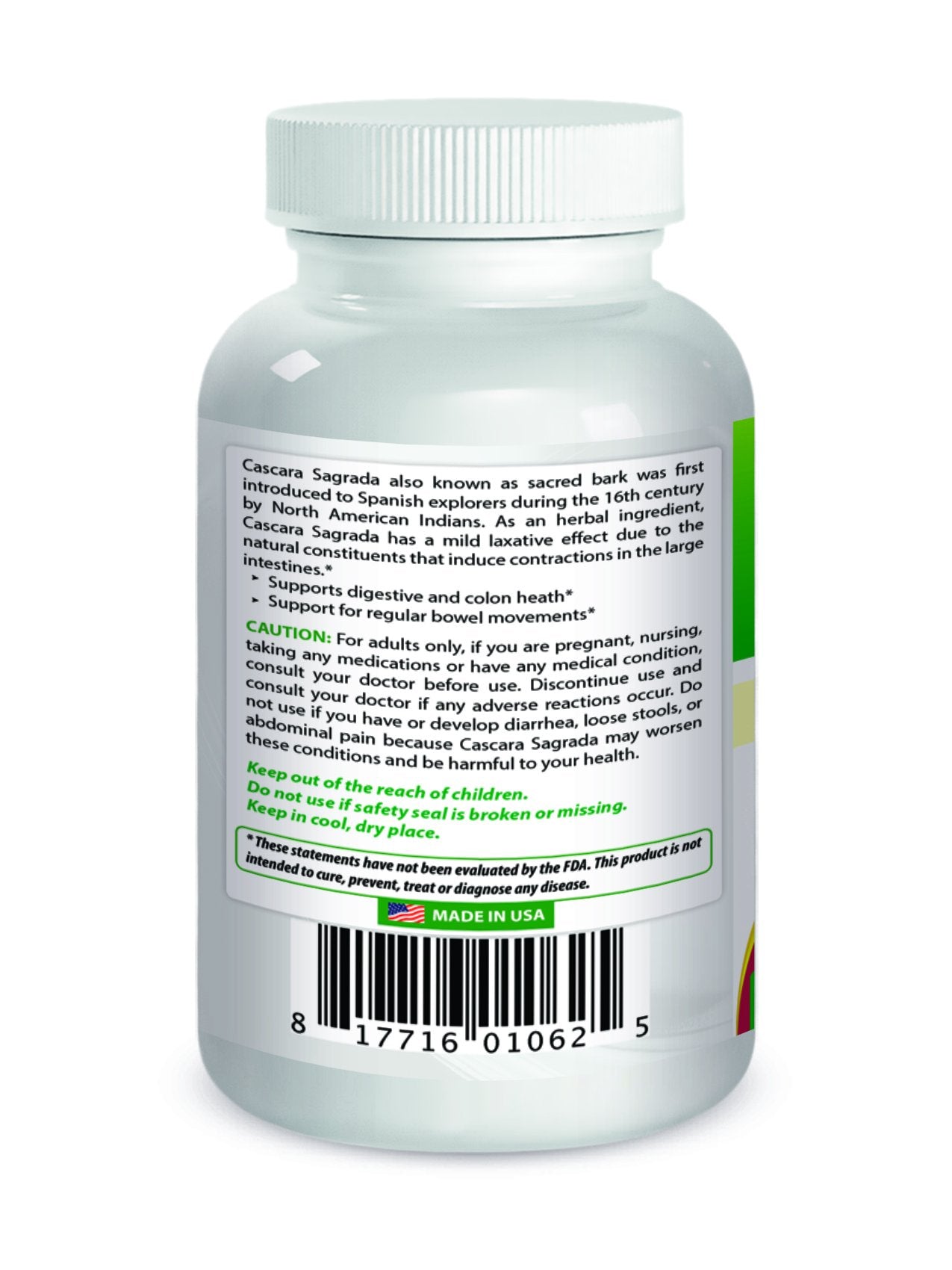 Best Naturals Cascara Sagrada 450 mg 250 Capsules