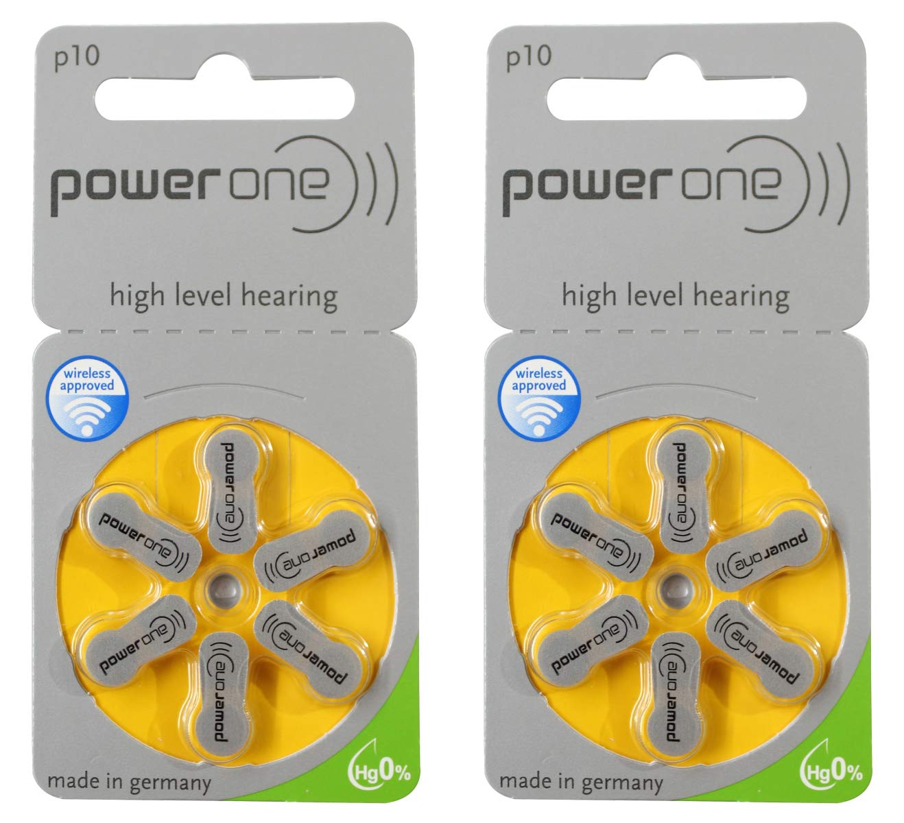 Power One P10 Hearing Aid Battery (Pack Of 2)(12 Cells)