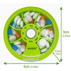 4PCS Pill Organizer Pill Cases Weekly Cute Round Pill Box Travel Pill Container Portable Small Medicine Organizer