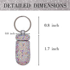 GOUWEIBA 2 Pieces Bling Pill Container Portable Pill Bottle Case Waterproof Travel Medicine Box Crystal Diamond Mini Pill Holder