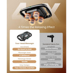 BOB AND BRAD A1 4-Head Massage Gun Deep Tissue, FSA HSA Eligible, 4 Intensity, Replaceable Massager Heads and Plate, Electric Pe