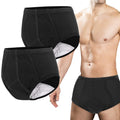 Incontinence Underwear for Men 2 Pack Washable Urinary Briefs with Front Absorbent Area Mens Incontinence Brief Leakproof Urinar