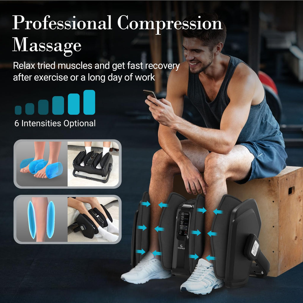 Shiatsu Foot Massager with Heat, FSA HSA Eligible Electric Foot Calf Massager with Remote, Multi-Level Compression Deep Kneading