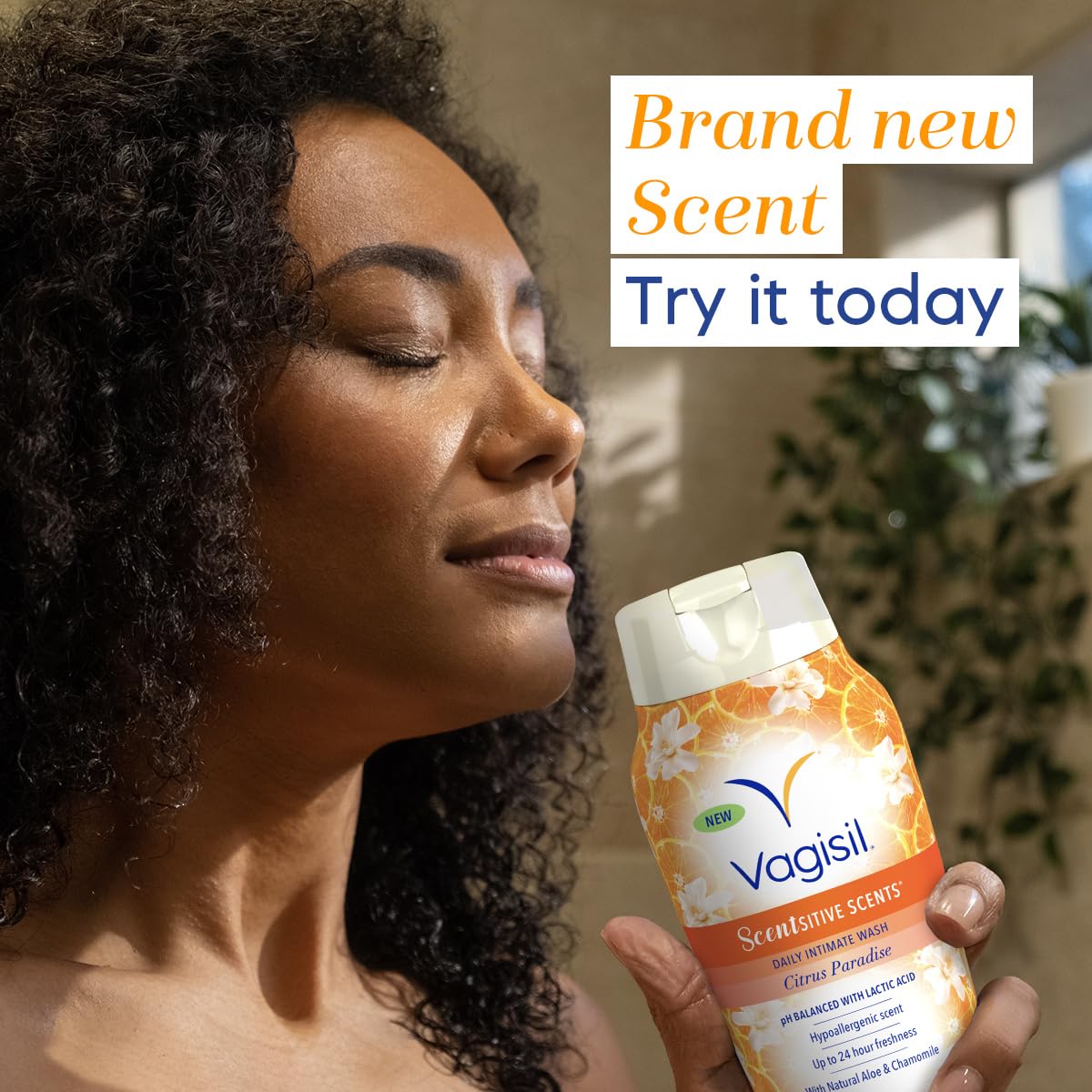 Vagisil Feminine Wash for Intimate Area Hygiene, Scentsitive Scents, pH Balanced and Gynecologist Tested, Citrus Paradise, 12 oz