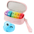 Weekly Pill Organizer 2 Times a Day, Travel Pill Box 7 Day with Large Opening, Pill Case with Handle, Pill Dispenser Medicine Or