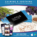 Lotus Weighted Lavender Eye Pillow - Aromatherapy Eye Mask for Meditation, Yoga & Relaxation - Natural Self-Care Gift for Women