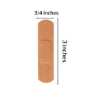 McKesson Adhesive Bandages, Sterile, Fabric Strip, 3/4 in x 3 in, 100 Count, 24 Packs, 2400 Total