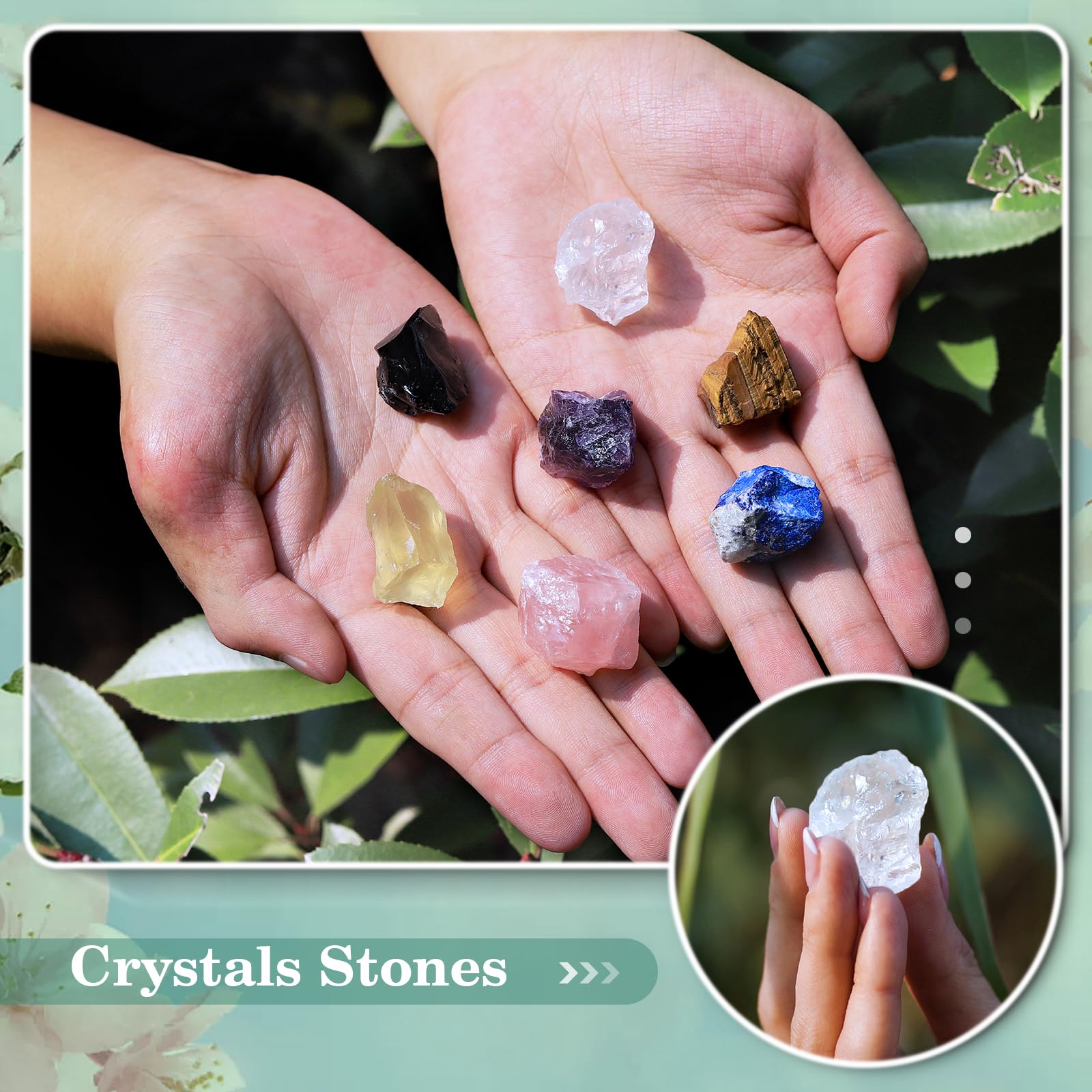 28 Pcs Healing Crystals and Stones, Chakra Crystal Set, 7 Chakra Stones Crystals Kit Pyramid Natural Real Raw Selenite Reiki Mdi